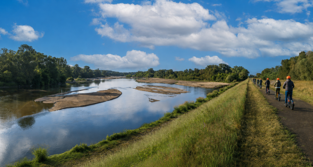 Groupe en balade sur les bords de la Loire près de Blois - Trott' in Loire
